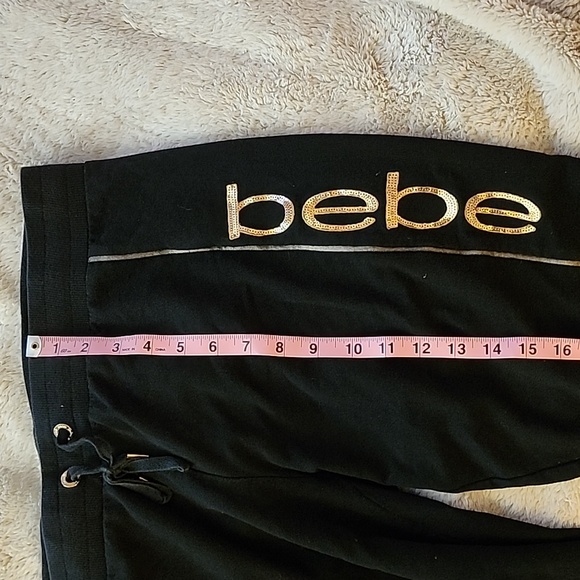 BEBE Black/Gold Jogger Sweat Pants - Picture 7 of 12